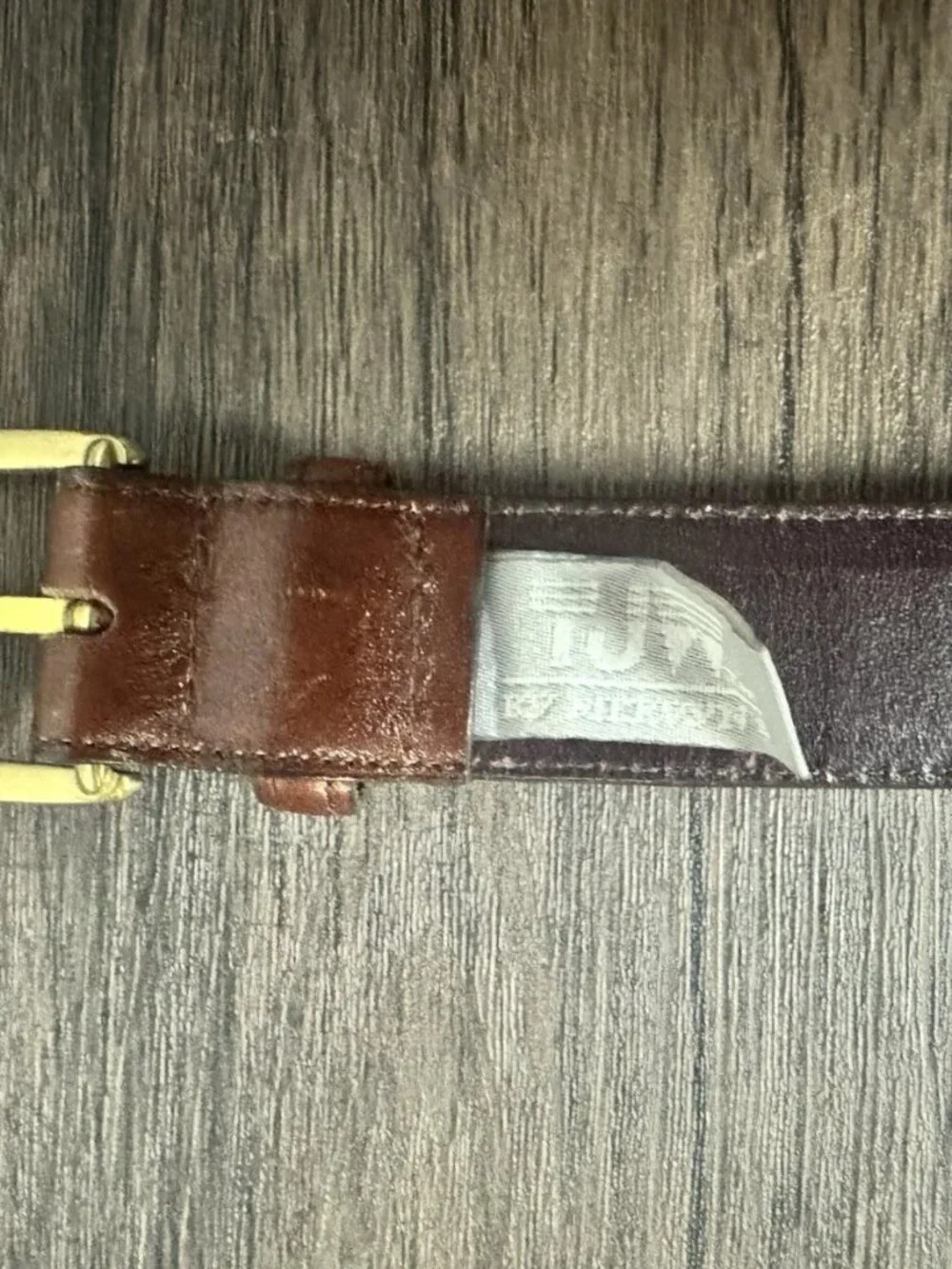 Vintage TJW By Mervyn's Brown Leather Belt Mens 34